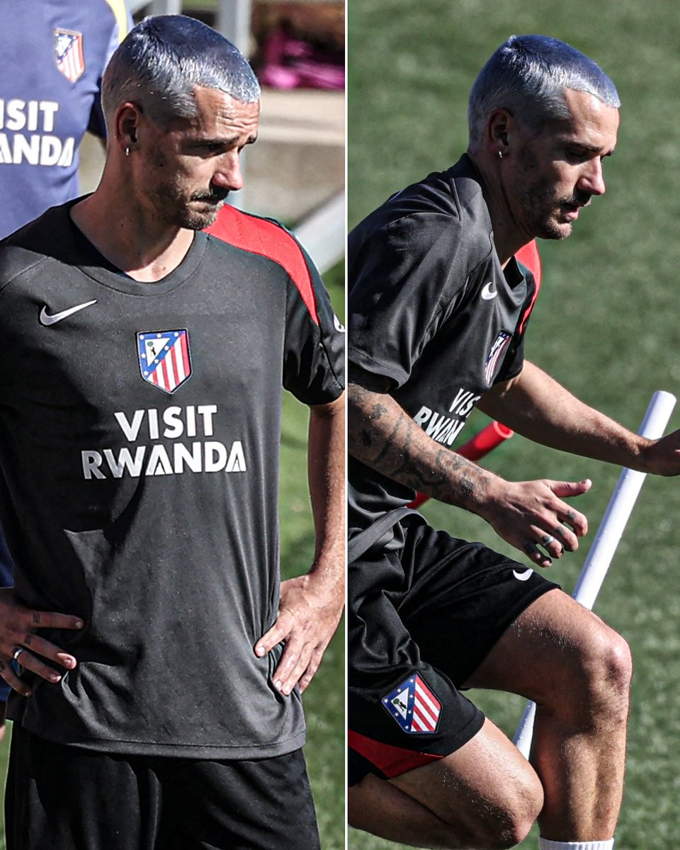 ESPNFC's tweet photo. Antoine Griezmann showed up to Atletico Madrid training with a fresh look 💇‍♂️👀 https://t.co/JzixVoPqc6