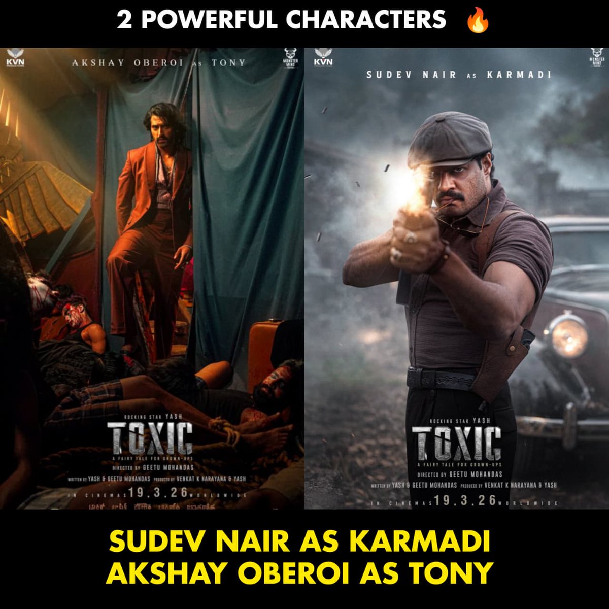 Toxic Poster Game 💥💥

#ToxicTheMovie    #Yash   
#ToxicOnMARCH19th