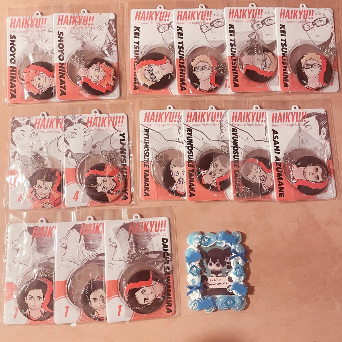 交換】ハイキュー 缶バッジ&特製ホルダーコレクション 第2弾 烏野高校