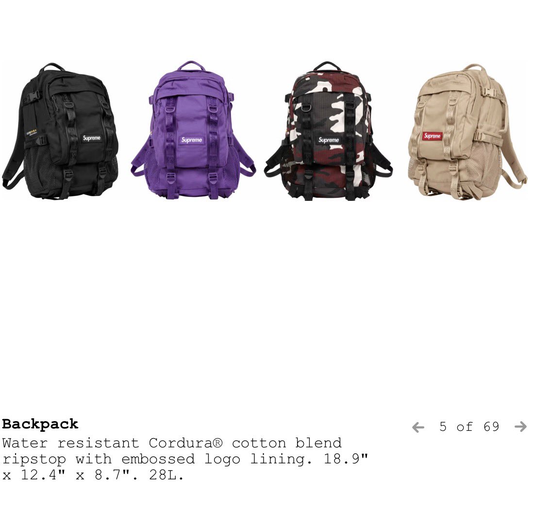 うーん

今使っているバックパックが古くなってきたからこれぐらいかな🤔

もう少しレビューを見直してみよ

#supreme