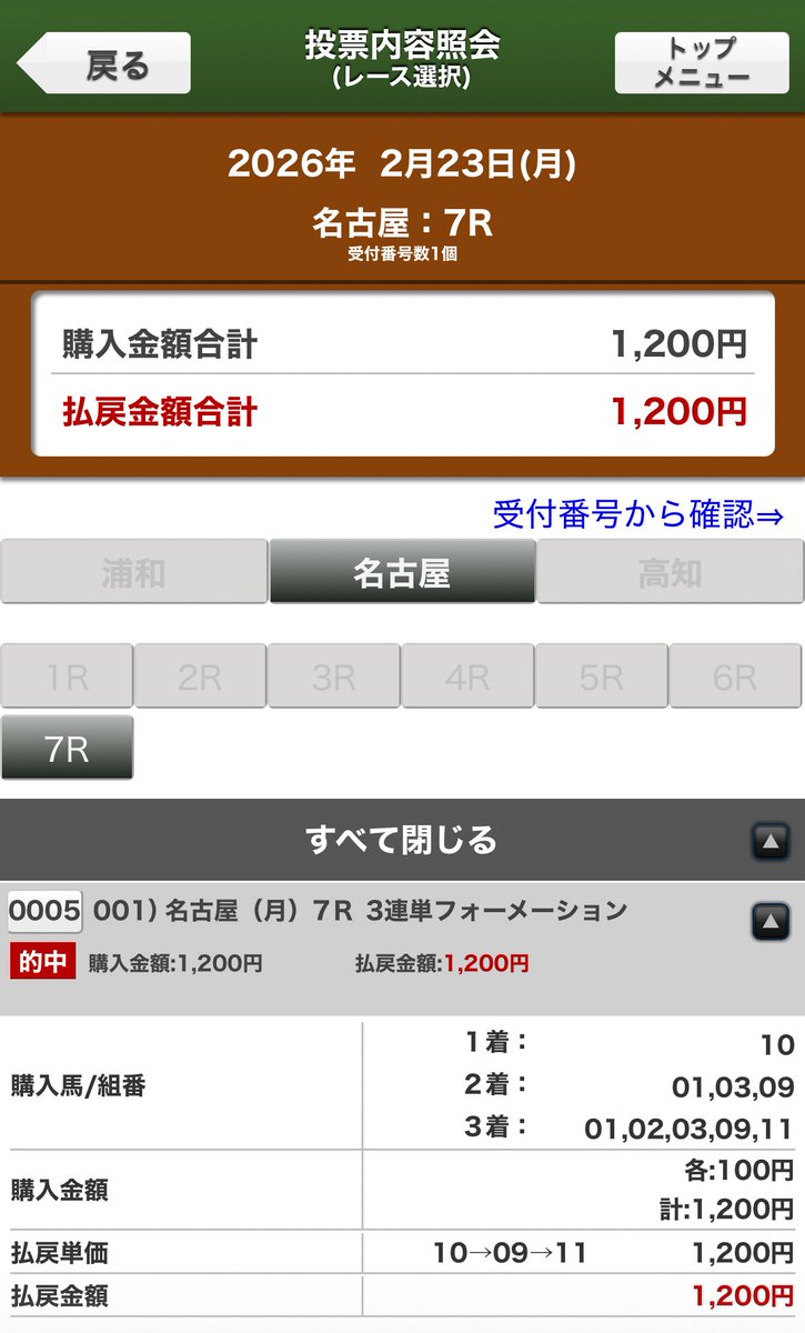 fumipal1's tweet photo. 12点で三連単当てた😆 https://t.co/J8YHTaSEas