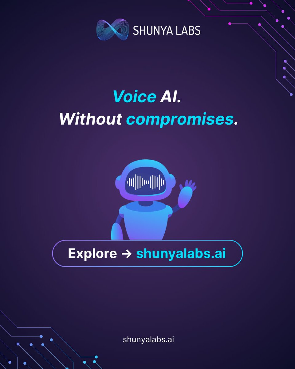 ShunyaLabsAI's tweet photo. At Shunya Labs, we focus on building multilingual speech infrastructure designed for real-world environments not controlled test cases.
Our models are engineered for reliability, scalability, and production deployment.

Explore more https://t.co/oVa386X3BH.

#ShunyaLabs #ZeroSTT https://t.co/ySHyzwqH0a