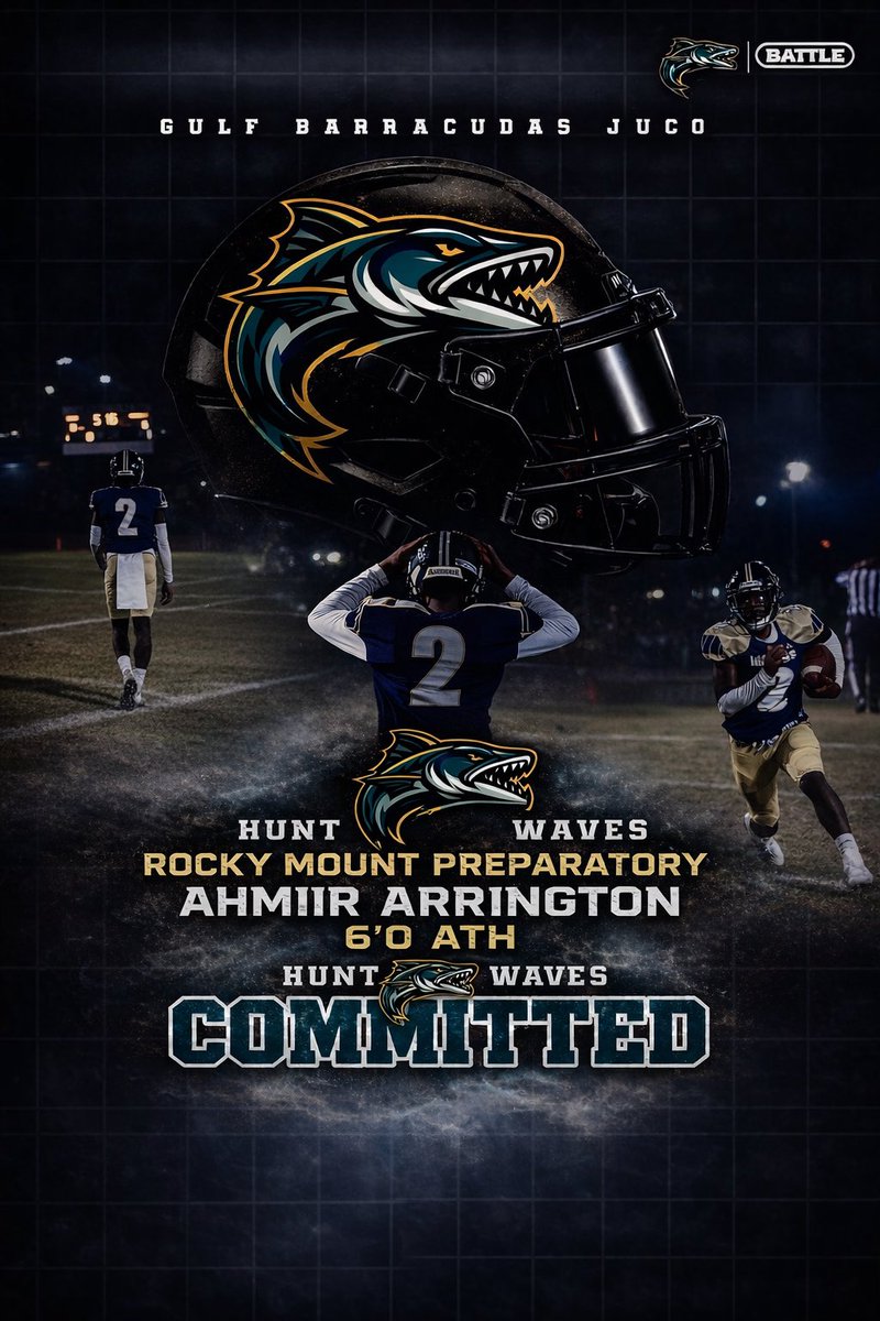 Blessed to announce my official commitment to Gulf Barracudas‼️🙏
#agtg #Committed #classof2026 #football