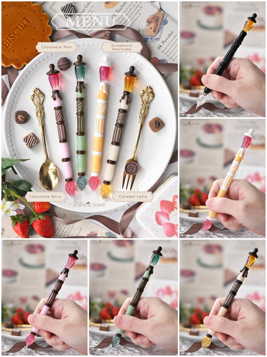 🌟🍫抽選販売のおしらせ☕️🌟 大人気のスイーツ街灯ガラスペン