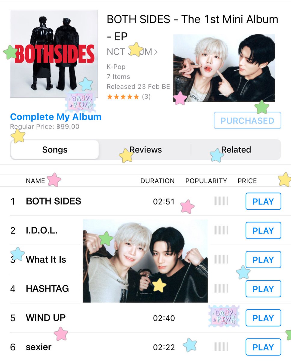 💭🍏 beep beep ! ทุกคนอย่าลืมซื้อเพลง BOTH SIDES บน ITUNES 🐰🐶 กันน้าคับ นับเข้าชาร์ตเหมือนกันค่ะ ซื้อง่ายไม่ยุ่งยาก 🩷 ในแท็กมีคนสปอนให้อยู่น้า ใครสนใจสามารถหาแล้วทักไปได้เลยค่า <3

( ปล.แม่จ๋าพึ่งจะว่างมาลงพรูฟให้สองเจ ㅜㅜ ขอซัพพอร์ตเต็มที่เลยน้า )

 #สตรีมเพื่อเจโน่แจมิน
