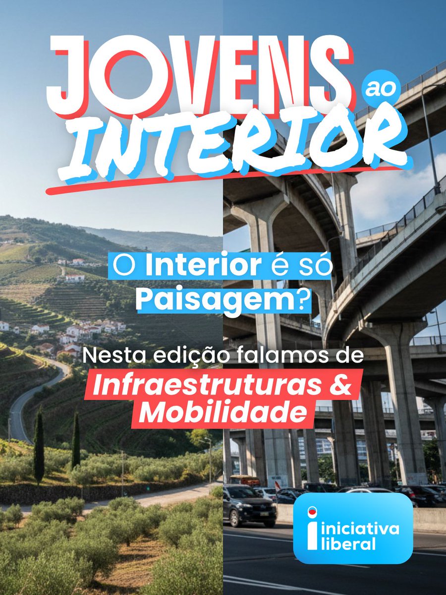 BragancaLiberal's tweet photo. 🔵🔴 Os Jovens ao Interior regressam em Junho e este ano dedicamo-nos às Infraestruturas e Mobilidade!

Fica atento para não perderes todos os detalhes desta edição! https://t.co/ffKSC6YCqs