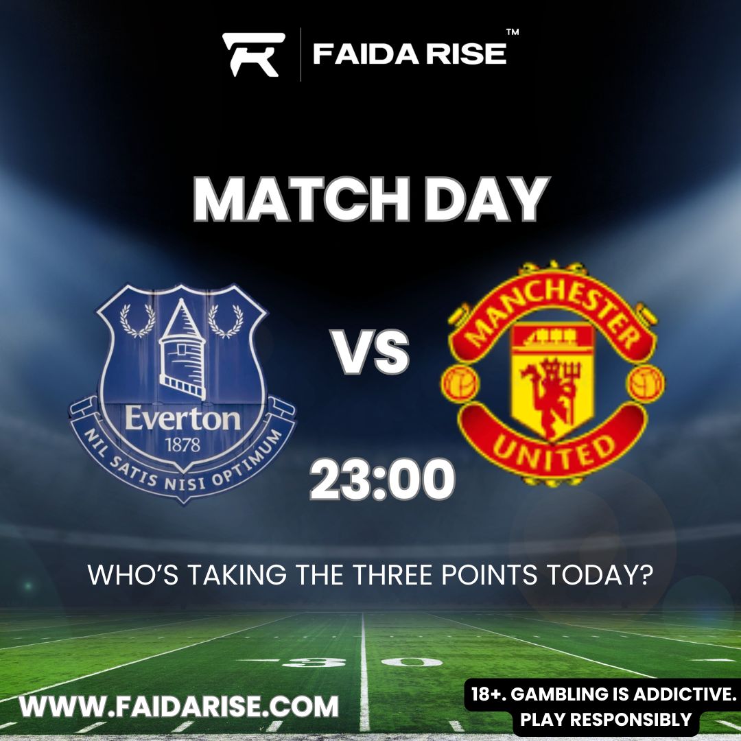 FaidaRise's tweet photo. Everton F.C. vs Manchester United F.C. 🔥⚽
Match day is here!! Watu wa ManU mpo? 

Who’s taking the three points today, then?

👉 Before kickoff, head over to https://t.co/Iq6KEUbJGD — our odds comparison feature is up and running. Don’t miss the best value! #manu #everton https://t.co/7Kc6cOfS69