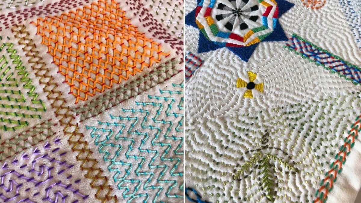 CasaAsia's tweet image. 🧵✨ Descobreix l’art del #brodat indi #Kantha, una de les tradicions tèxtils més rellevants de l’est de l’#Índia

🧶 En aquest curs aprendrem les seves puntades i dissenys tradicionals i crearem una peça pròpia que convertirem en un estoig en forma de sobre.

👉 És una tècnica