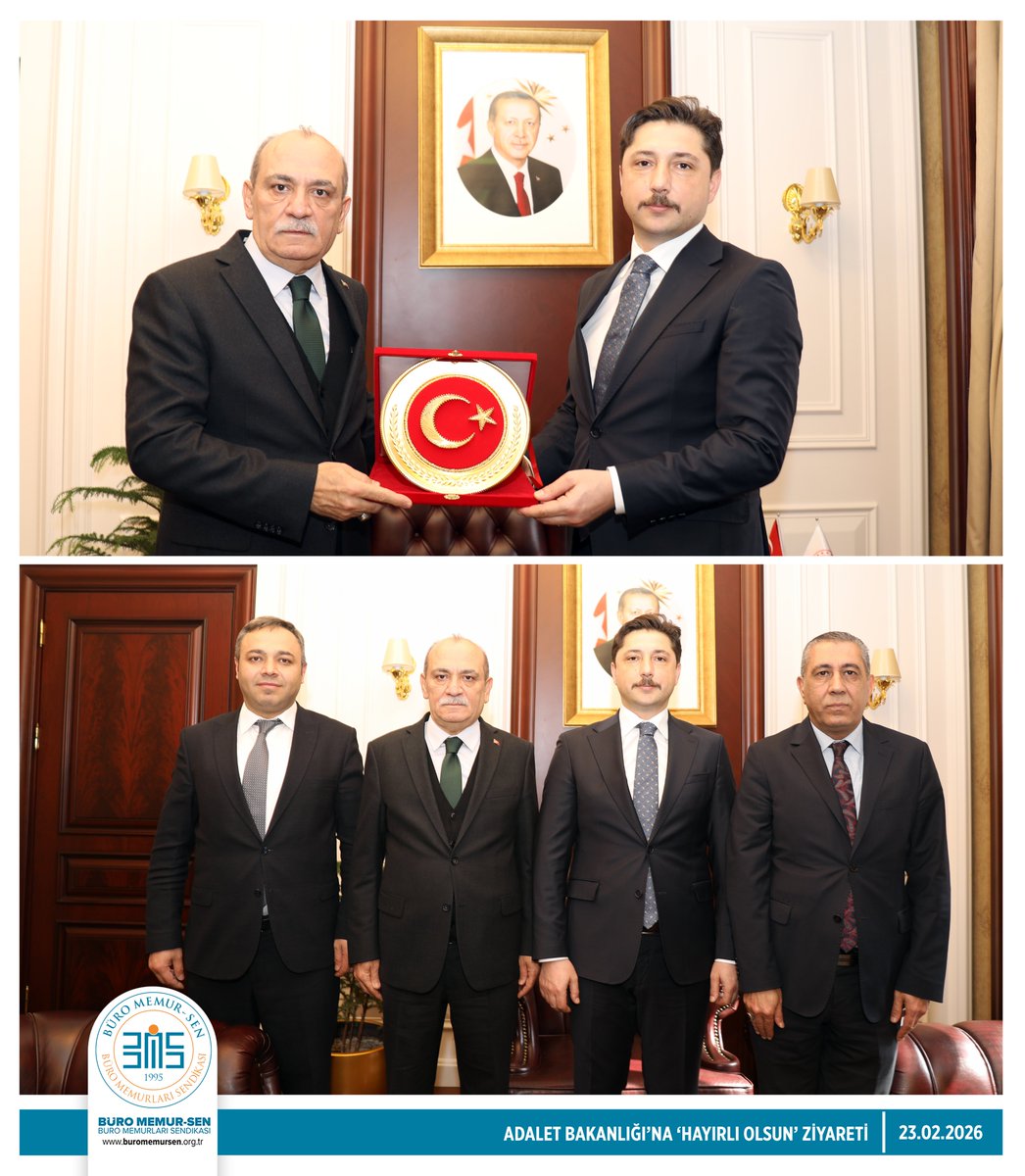 ADALET BAKANLIĞI'NA 'HAYIRLI OLSUN' ZİYARETİ📍

Genel Başkanımız Yusuf Yazgan, Genel Başkan Yardımcılarımız Zekeriya Köftercioğlu ve Hüseyin Yüksel ile birlikte Adalet Bakanlığı Bakan Yardımcılığı görevine atanan Sayın Burak Ceyhan'a 'hayırlı olsun ziyaretinde bulunarak yeni