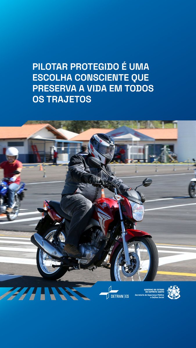 A proteção do motociclista vai além do capacete. Equipamentos corretos salvam vidas todos os dias. 
#MotociclistaSeguro #TrânsitoSeguro #DetranES
