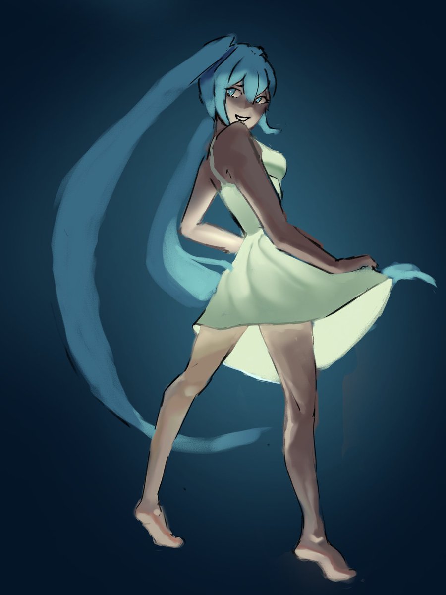 Blue hair, Blue eyes, living in your wi-fi

#HatsuneMikuArt #VOCALOID #digitalartwork