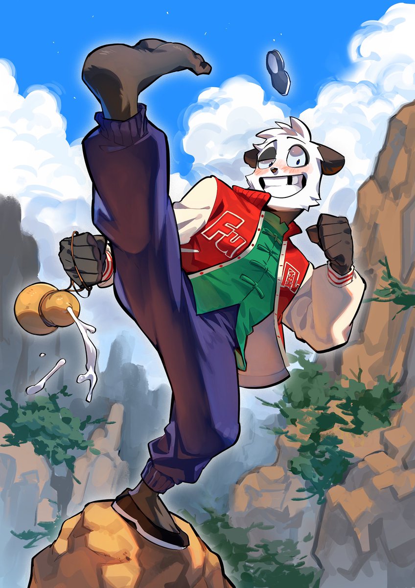 2kmkm222's tweet photo. Thank you for the commission! ☺️✨
Behold his drunken boxing with that wonderful smile! 🐼🍶

Comm by @CrassusRattus https://t.co/Kk6bn70fw4