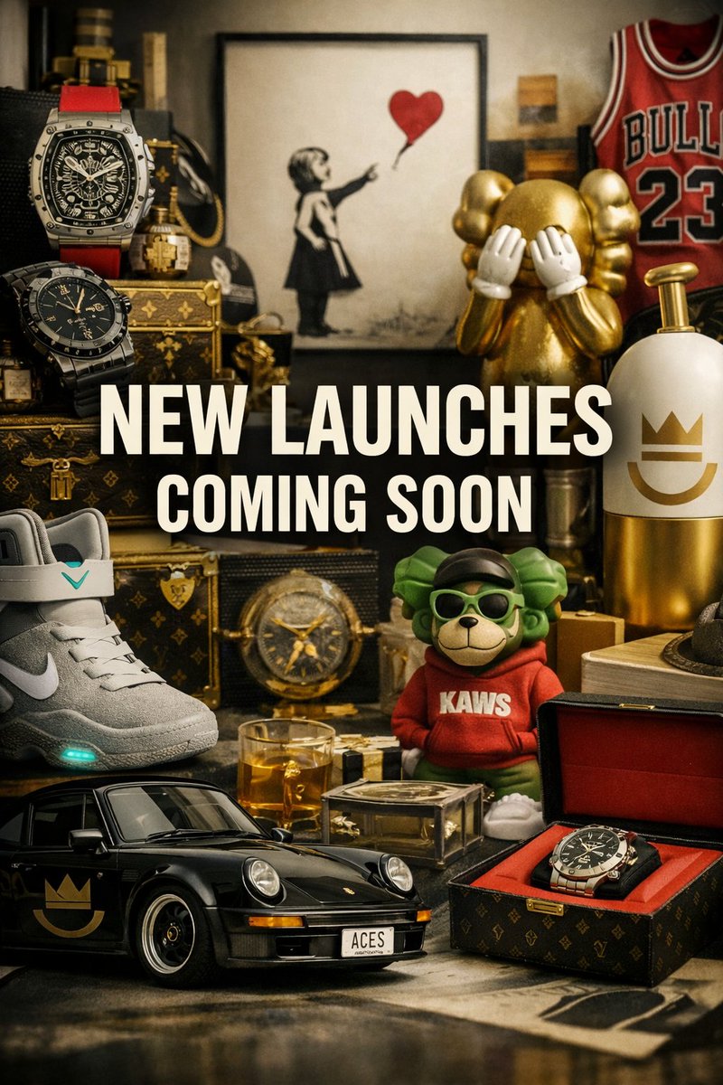 $ACES Phase 2 begins.

Phase 1 taught us a lot and proved the demand for tokenized collectibles is real.

We successfully brought on-chain:

• Illicit by Banksy
• A Richard Mille from Forbes personality Evan Luthra
• Audemars Piguet × KAWS

Over $1M+ worth of collectibles have