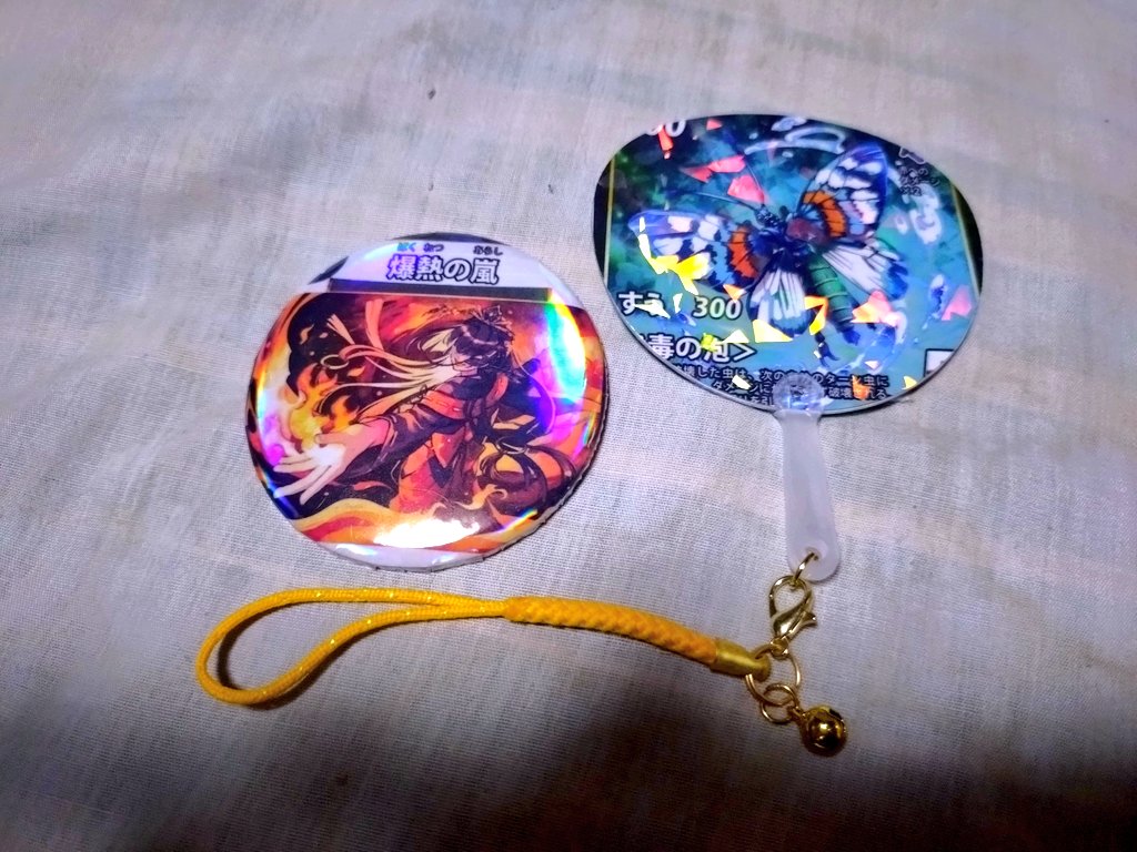 りささんから頂いた 「缶バッジ」と「ミニうちわ」！ めちゃくちゃ