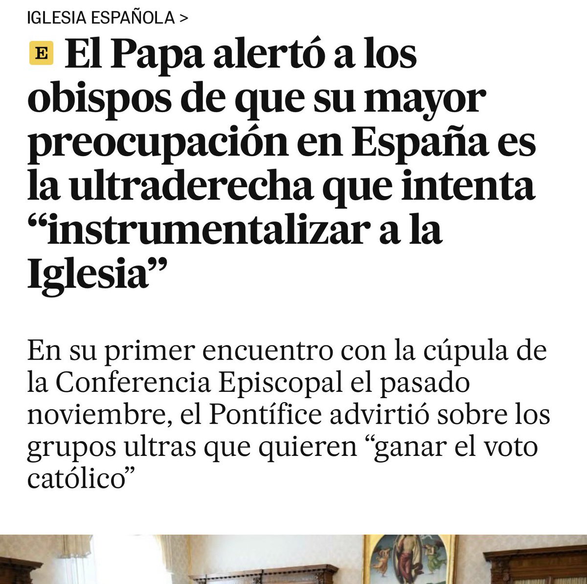 El Papa entiende más de política que Feijóo.