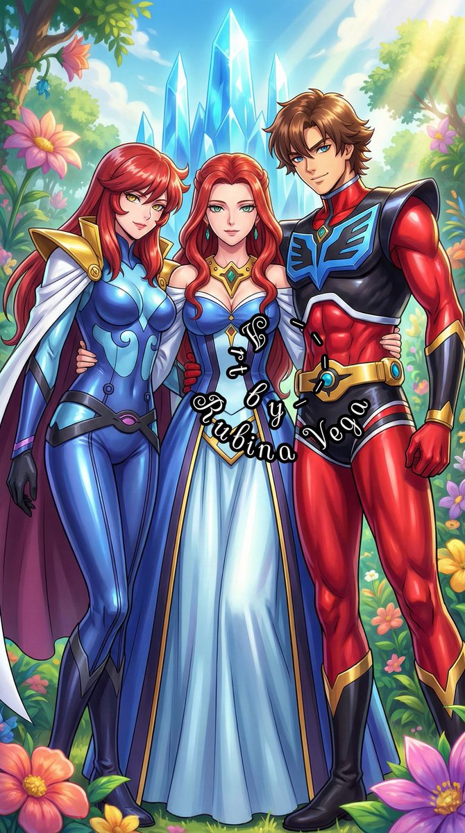 Duke's mother with her son & his wife—her red hair and Tera's