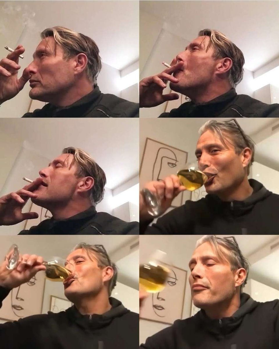 europemaxxed's tweet photo. treat wine like water 
nicotine like medicine
music as therapy
ignore all side effects https://t.co/4SXEXm0Qu4