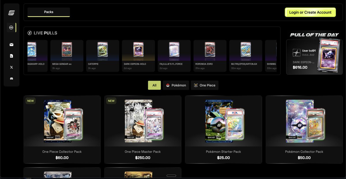 How Gacha works for people who keep asking:

1. Buy a pack
2. Rip it open
3. Every card inside is a real, PSA-graded collectible
4. Hit something fire? Redeem it. We ship the physical card to you.
5. Miss? 95% buyback. You get most of it back.

No other platform does this.