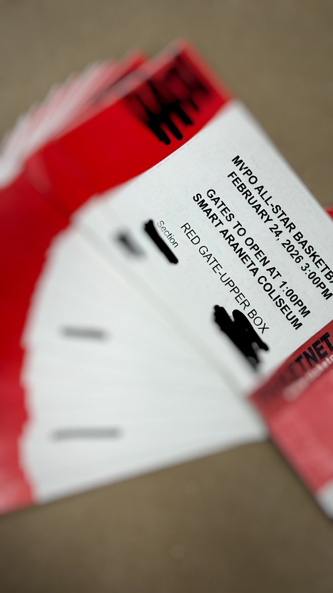 wencha3ng's tweet photo. WTS / LFB 

Sigla MVPO All-Star Basketball Game tickets 

Feb 24, 2026
Araneta Coliseum https://t.co/G2tQcuolLt