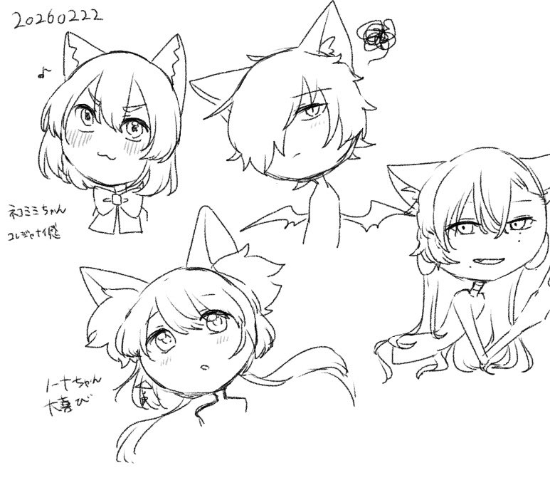 SYMME_05's tweet photo. 猫の日ラクガキ https://t.co/StBaPsbDvt
