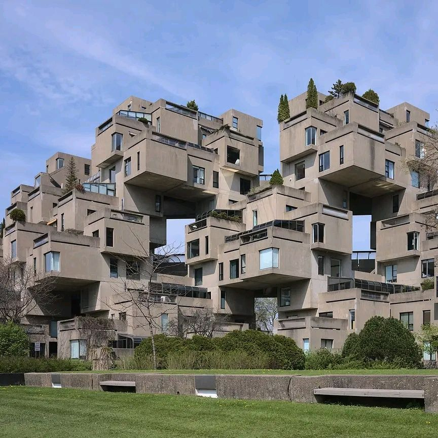 archistar1's tweet image. L'iconico Habitat 67,complesso residenziale
Montreal, Canada.
Progettato per esplorare soluzioni abitative innovative e accessibili,presenta moduli prefabbricati in cemento grezzo sovrapposti che creano uno spazio abitativo
#architects Moshe Safdie per Expo 67