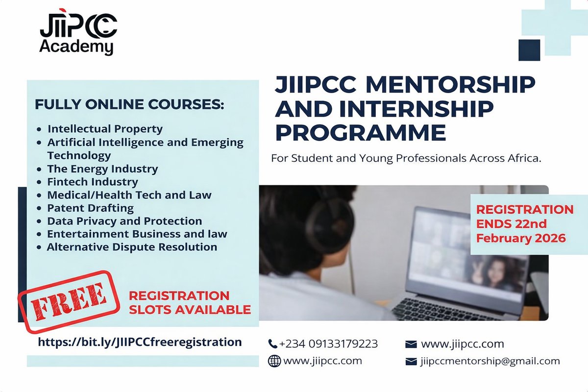 Were you unable to complete your registration for the JIIPCC Mentorship and Internship Programme? 

We've got great news! We're granting FREE participation to students who meet our eligibility criteria! 

Limited slots available! 

Apply now:  forms.gle/PSKncDoXKSeCGW…

#JIIPCC
