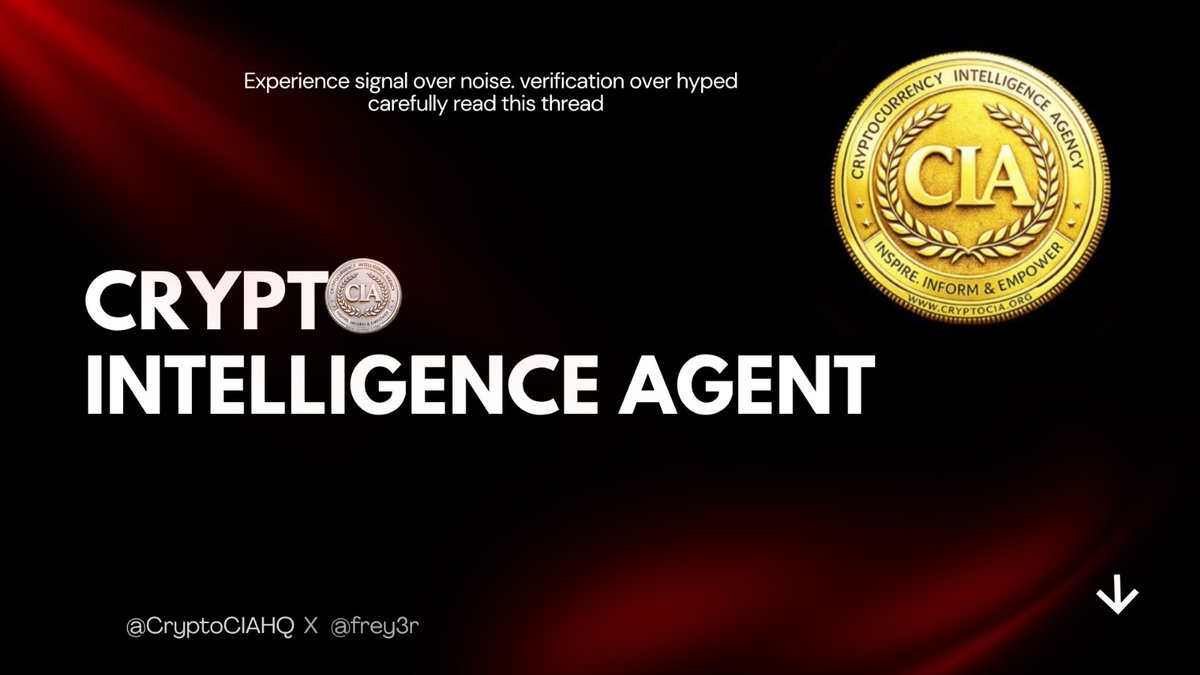 Most people enter crypto blind like i  did in 2024, few operate with  great intelligence agents.
That’s the difference between noise… and strategy.

Let me break down what <a href="/CryptoCIAHQ/">The Cryptocurrency Intelligence Agency</a> is really building  and how it'll change your life this year without fake hype🕵️‍♂️👇