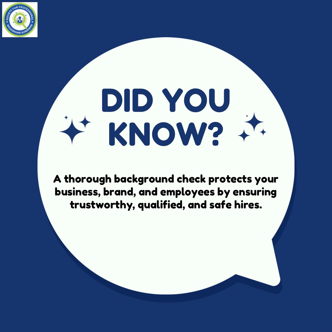 The strength of your organization starts with the quality of your hires. 

Work with professionals who understand verification, risk management and regulatory standards. 

Choose SPBS accredited professionals who prioritize  compliance, accuracy, and ethics. 
Hire smarter.