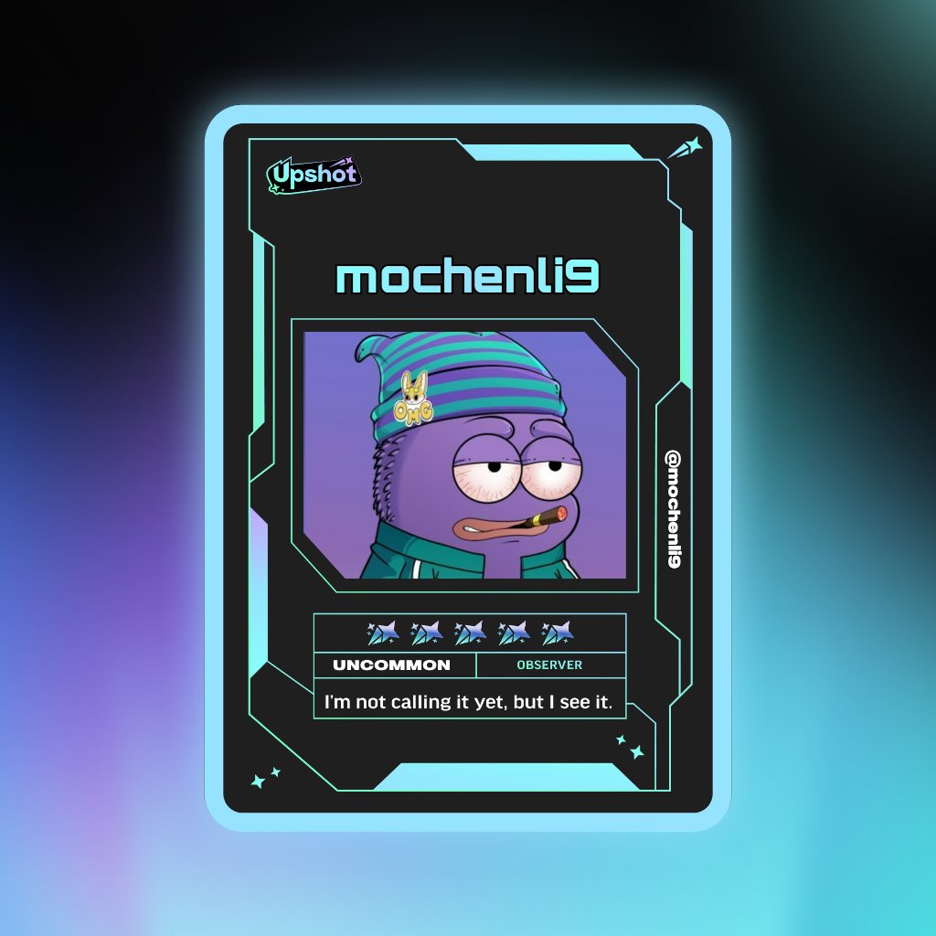 mochenli9's tweet photo. Just ripped my Predictor Card!

Ready to claim instant cash prizes, free packs and more.

Welcome to Prediction Play on @upshot_cards

Your turn
https://t.co/zRhyEmYEFh

(PASTE IMAGE HERE) https://t.co/7qxXYy5kft