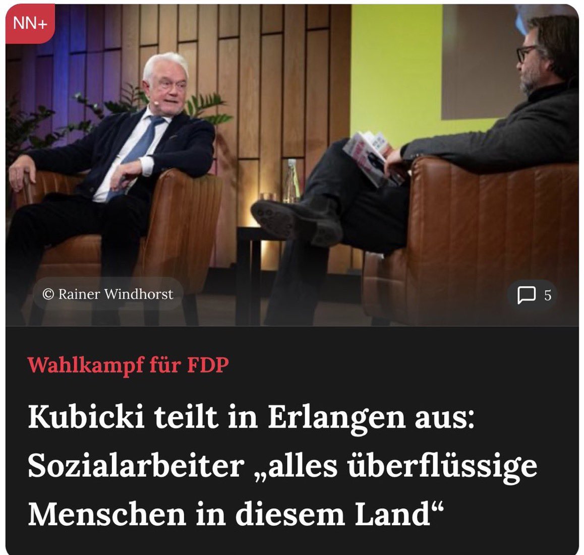 FDP-Politiker: „alles überflüssige Menschen in diesem Land"