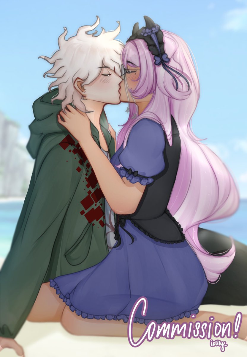 ielily_'s tweet photo. more colored sketch comms !! my 3rd time drawing pretty khoi amari (and nagito!) #art #artmoots https://t.co/ohXJdMZO6G