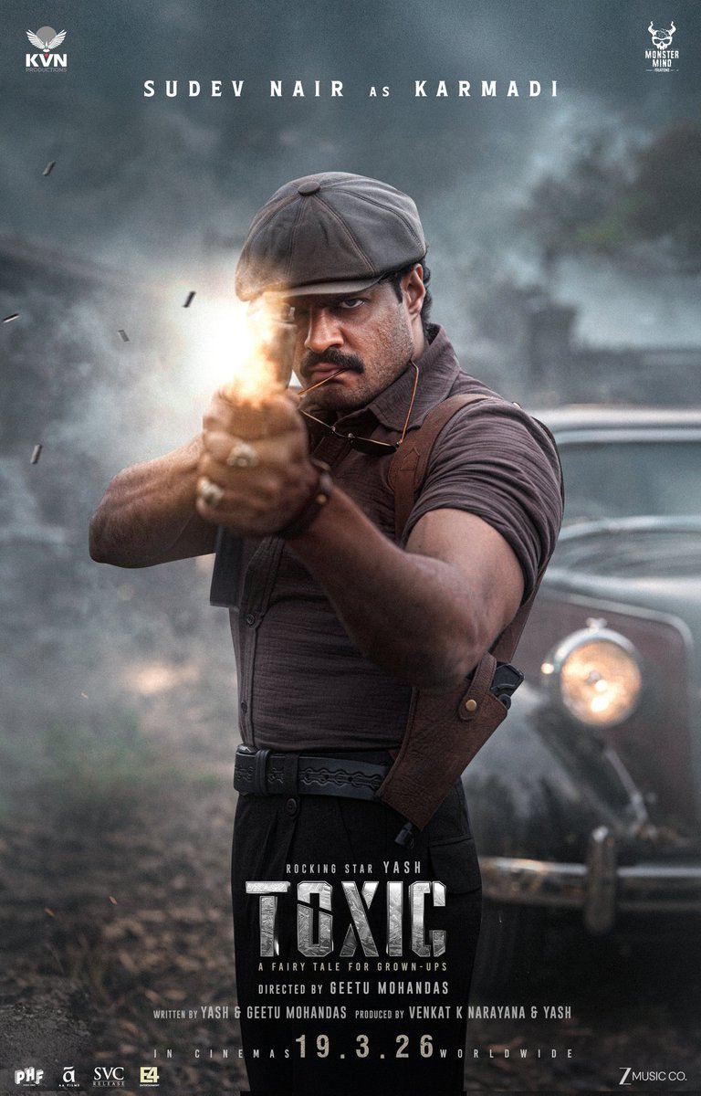 Introducing Sudev Nair as KARMADI in - A Toxic Fairy Tale For Grown-Ups

#Toxic    In Cinemas Worldwide from 19-03-2026

#ToxicTheMovie   
#ToxicOnMarch19th