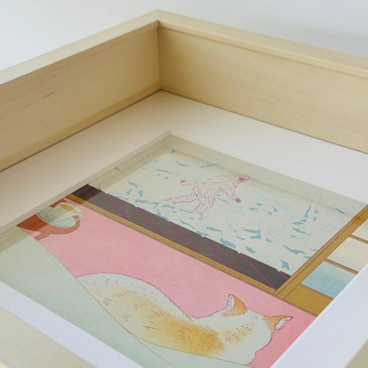 受注受付　2/24 23:59まで 

ハギーK ／ Bigfoot：cat 
83s.shop/items/6992c193…

川沿いを歩くビッグフットが猫と目が合った!? ほんわかシュールな浮世絵風作品です。UMA好きにはおなじみのシーン、浮世絵好きにもピンときますね。