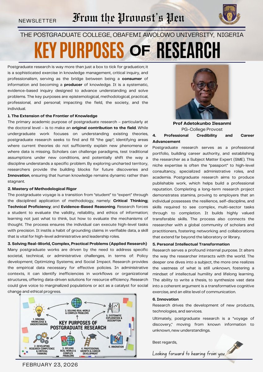 Postgraduate College, OAU, Ile-Ife, Nigeria tweet media