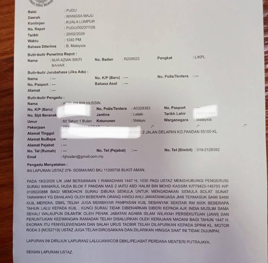 Walaupun ustaz ni kerap buat teruk dari Isu Kg Sg Baharu/Abang Belon hingga bawak ke lain2, tetapi untuk kes surau pandanmas 2 vs Kuil Haram aku bersama dia..

Kamu hindu semua sudah dapat:
Tanah Ganti ✅
Duit RM600k✅

Dari Menteri, Wakil Rakyat sampai PBT pun sudah tunduk sama