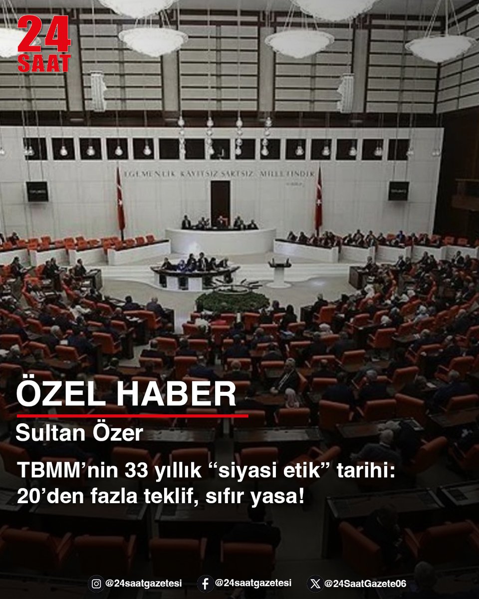 ÖZEL HABER | Sultan Özer

TBMM’nin 33 yıllık “siyasi etik” tarihi: 20’den fazla teklif, sıfır yasa!

24saatgazetesi.com/tbmmnin-33-yil…

#TBMM #Siyaset #Etik #MeclisGündemi #AnayasaKomisyonu 

<a href="/ozer_sultan/">Sultan Özer</a>