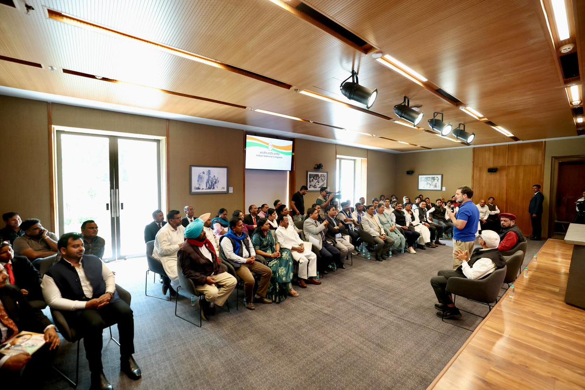 LoP Shri <a href="/RahulGandhi/">Rahul Gandhi</a> interacted with the Bahujan activists at the Indira Bhawan in New Delhi.