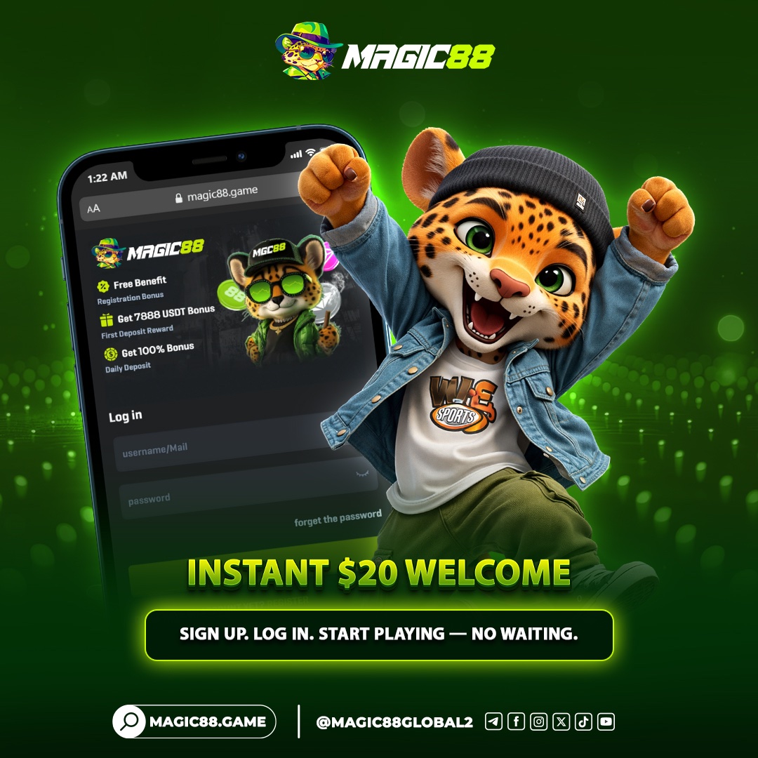 magic88global2's tweet photo. 🎉 New here? Your game starts NOW.
Sign up today and grab $20 instantly — no delays, just action.
✨ Create account
✨ Log in
✨ Start playing
Fresh account.
https://t.co/0B0UswScmz
#Magic88 #WelcomeBonus #PlayInstant https://t.co/hXhdTeA45T