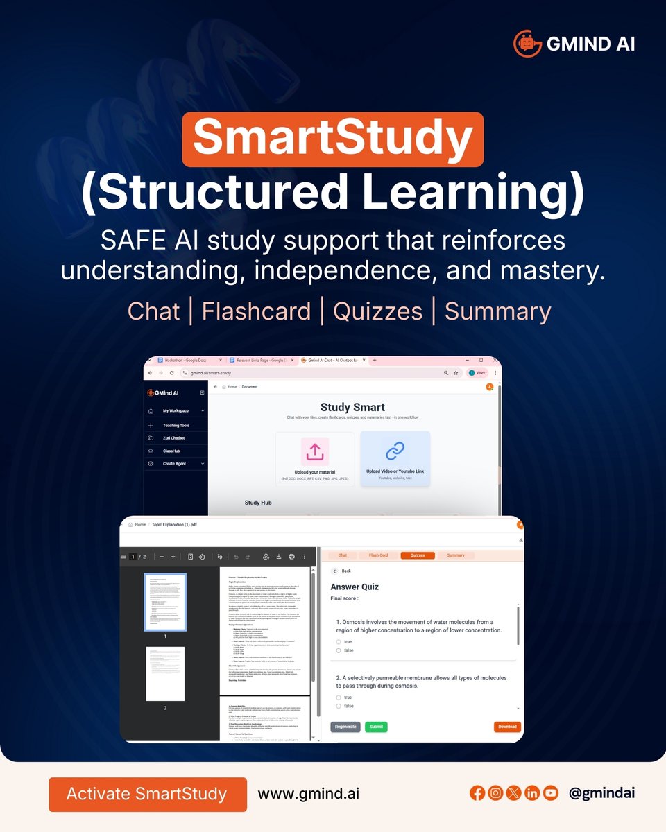 gmindai's tweet photo. Students deserve guidance that strengthens understanding, not shortcuts. Activate SmartStudy - https://t.co/AUlx7alLn6

#GMINDAI #SmartStudy #ResponsibleAI #Students #EthicalLearning #StudySmarter https://t.co/JqYdOXqY2t