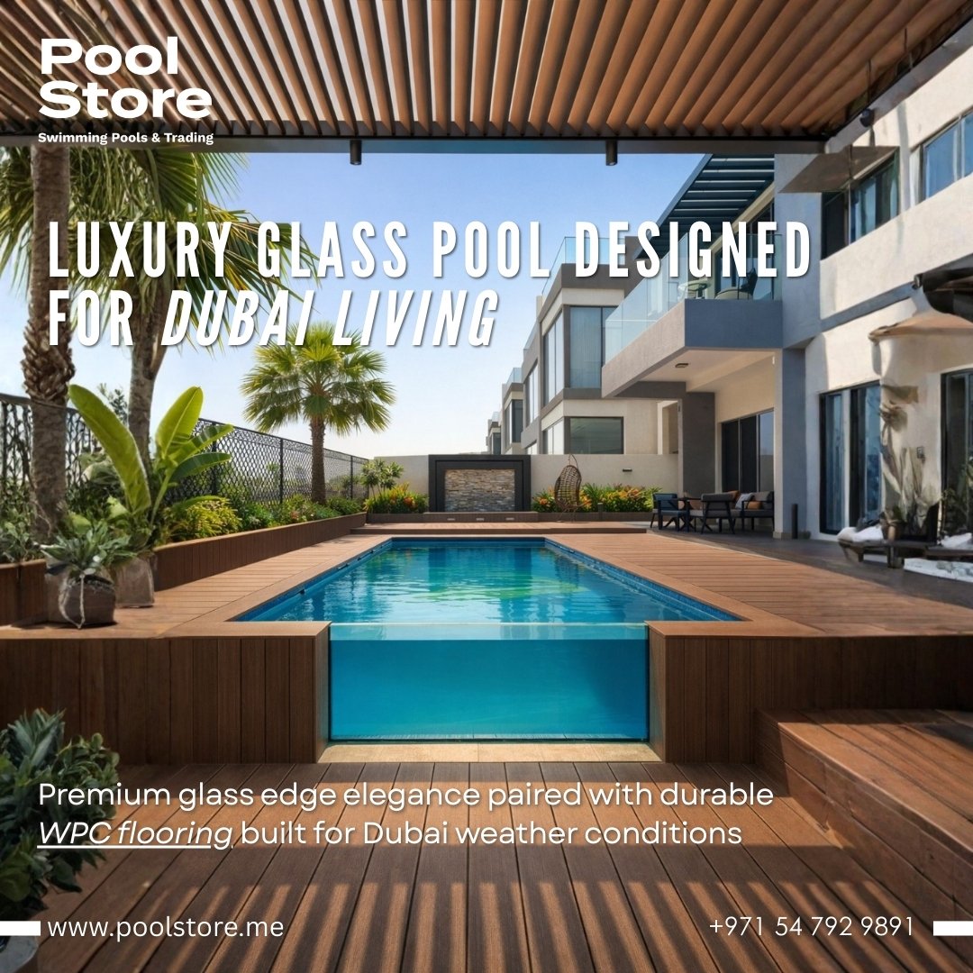 poolstore_uae's tweet image. Luxury glass pool with premium WPC flooring built to handle Dubai weather. Elegant design. Long lasting performance.

Pool Store
 poolstore.me
+971 54 792 9891
#LuxuryPool #GlassPool #WPCDecking #DubaiPools #PoolDesign #DubaiHomes #PoolConstruction #OutdoorLiving