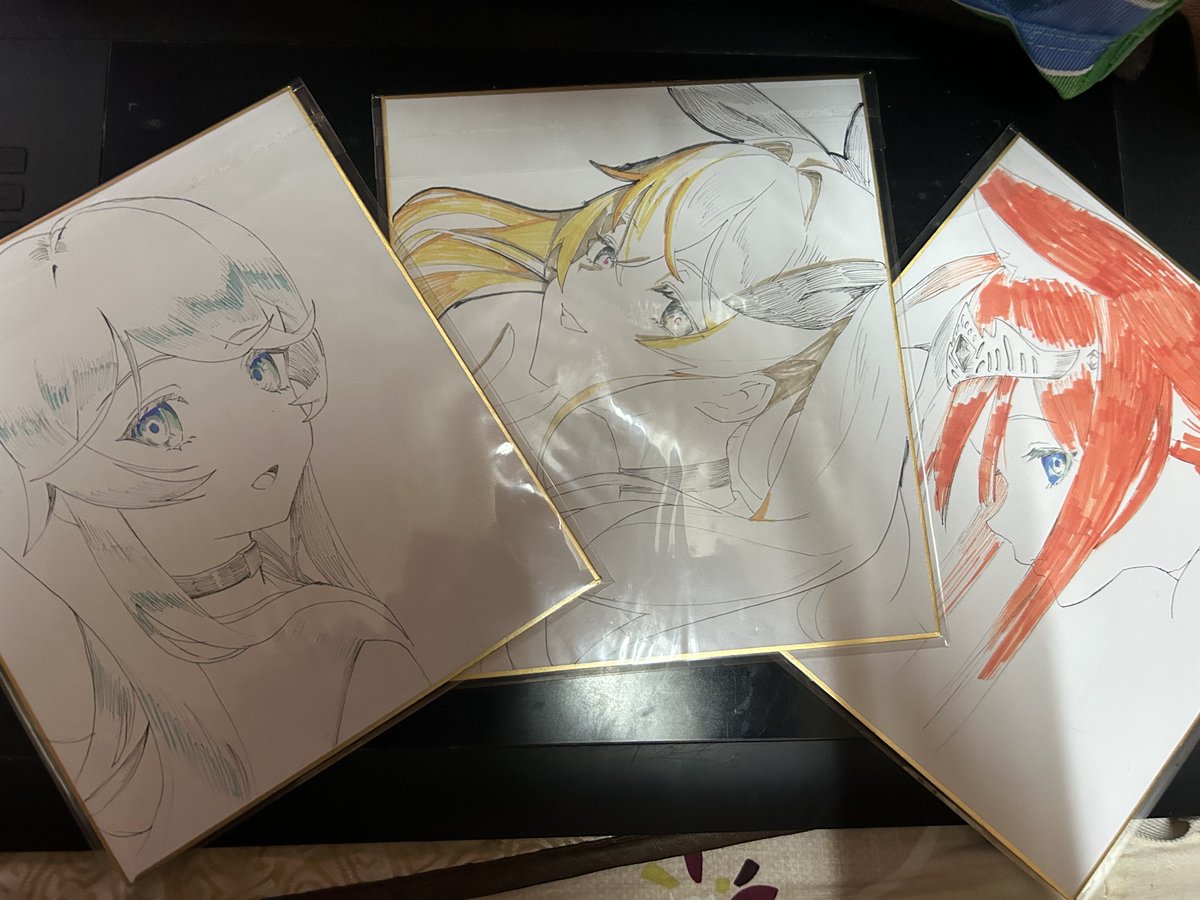 イラストレーターの @Nudagan さんによる直筆色紙です。 皆さんはどの