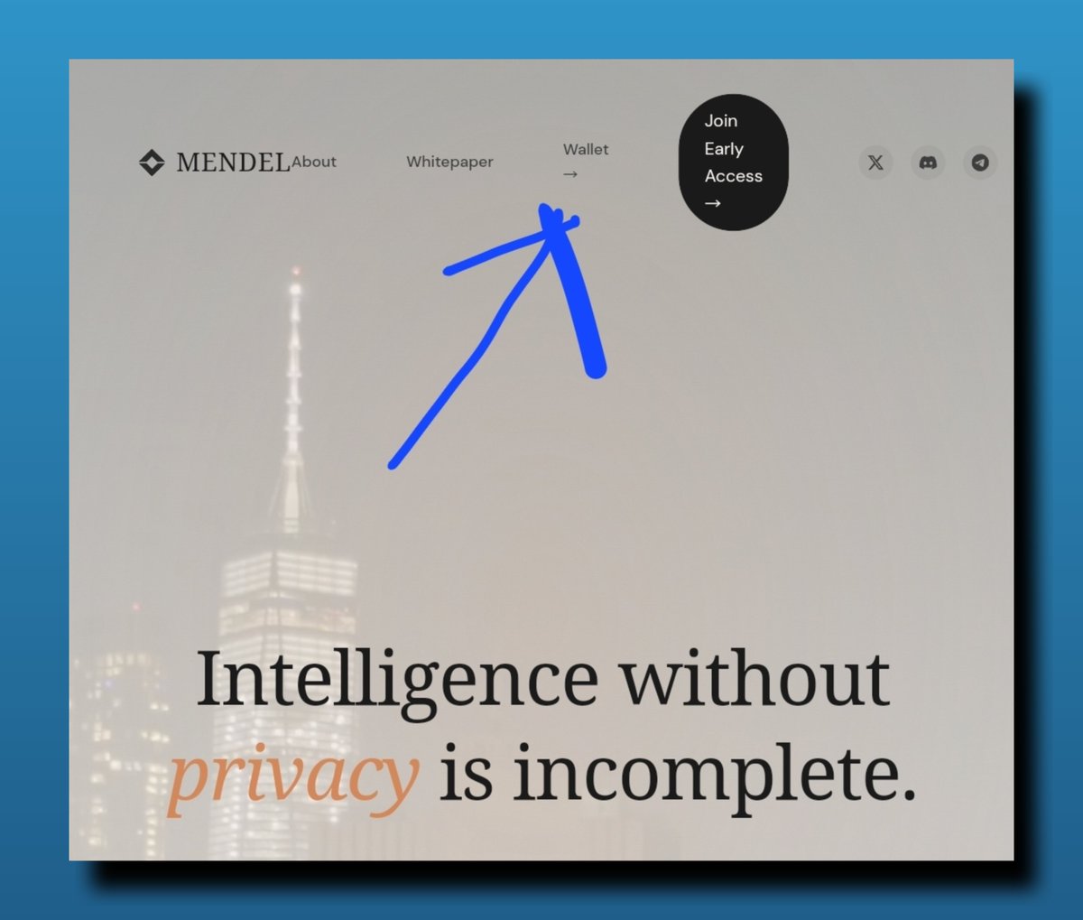 this might be something:

join mendel waitlist

funding is undisclosed 

mendel is an L1 network for robotics

> waitlist
  -  mendel.network
  - advisable to use wallet option
  - submit multiple wallets as possible

(use wallets that you can access)

@: MendelNetwork