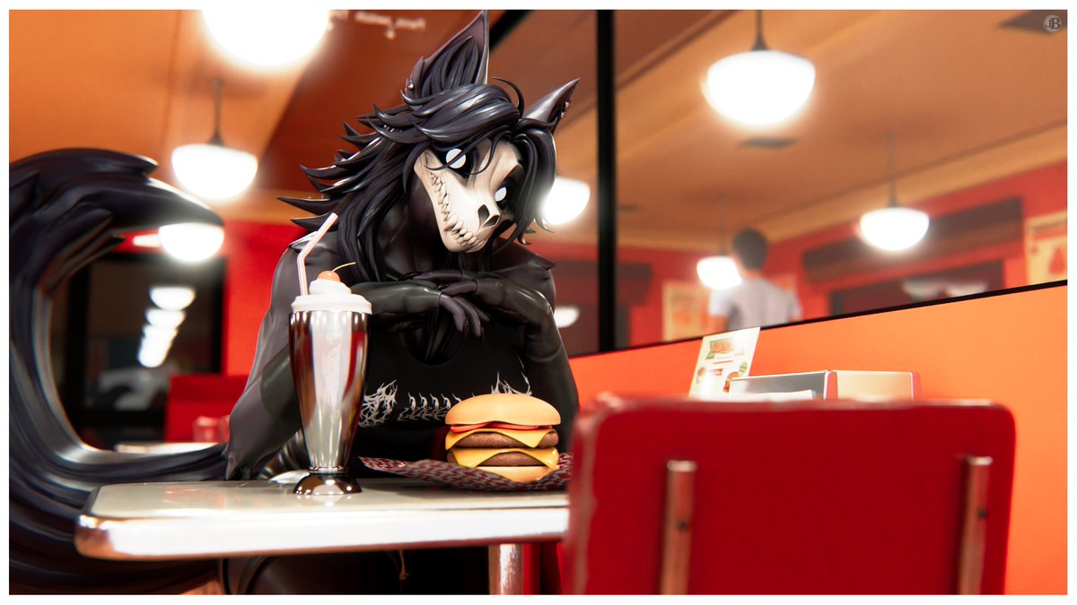 On a dinner date with your totally-real-I-swear goth Mal0 girlfriend... ;)

Mal0 model by <a href="/da__nilkaz/">da.nilkaz ✨</a>
Map port from Open3DLab  
Additional assets from Sketchfab      

#Blender3D #blenderart #blenderrender #furryartist #furryarwork #anthroart #mal0