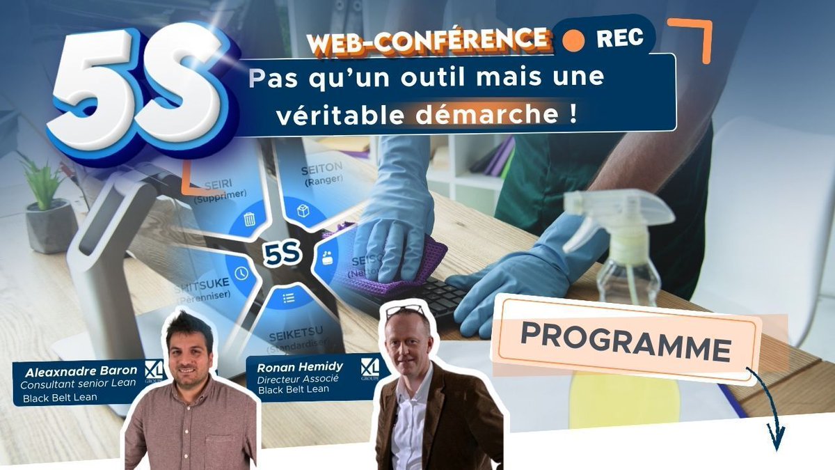 Le 5S… On connaît. C’est la base.

Vraiment ? 🤔

Et si on revenait justement à la base… le temps d’un échange, pour découvrir une vision du 5S qui va bien au-delà d’un chantier

📆Ven 27 février à 11H 

👉Inscrivez-vous à la web-conférence xl-consultants.com/evenements/le-…