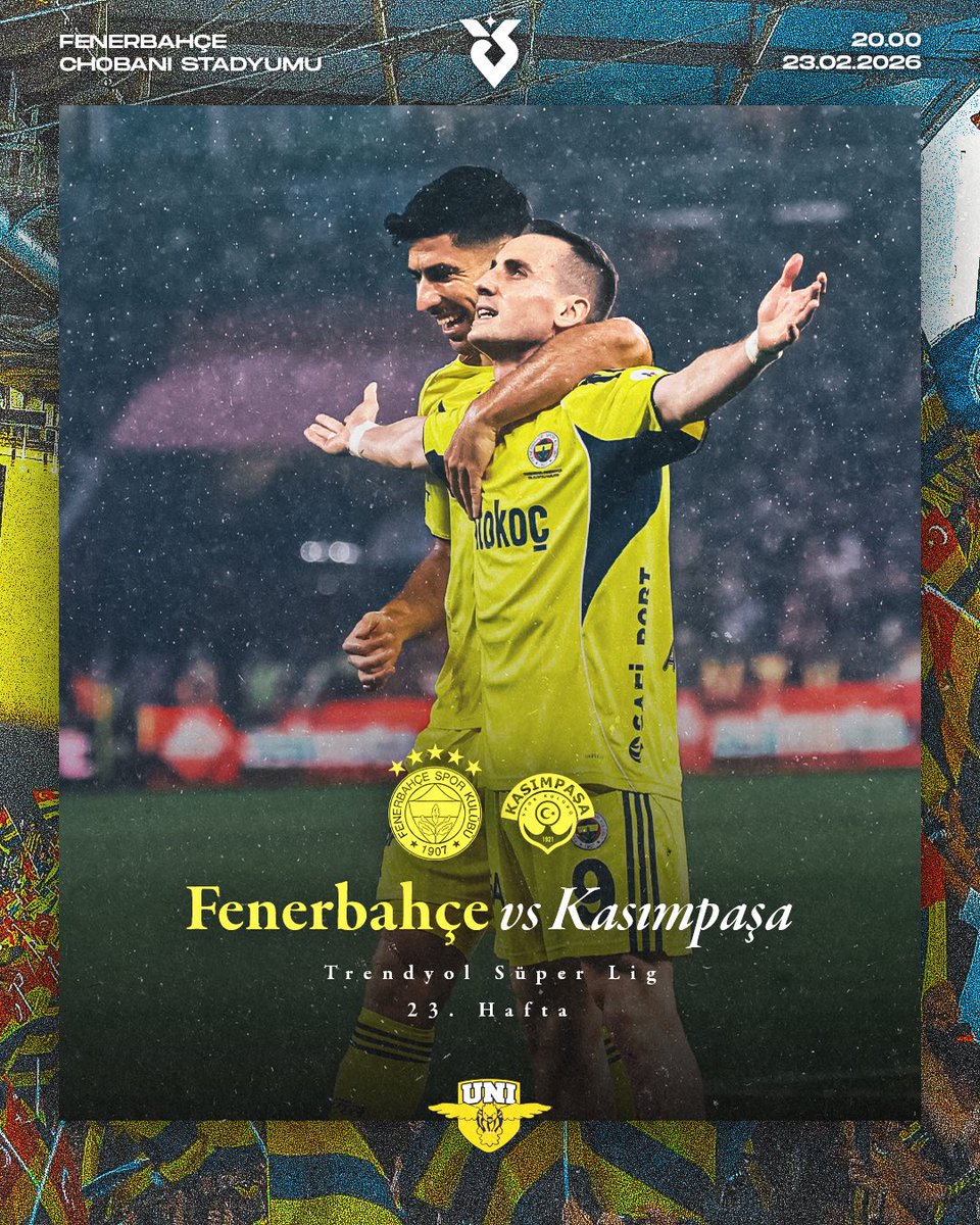 🔥 #SaldırFener
🏆 Trendyol Süper Lig 23. Hafta
🆚 Kasımpaşa
⏱ 20.00
🏟 Fenerbahçe Chobani Stadyumu