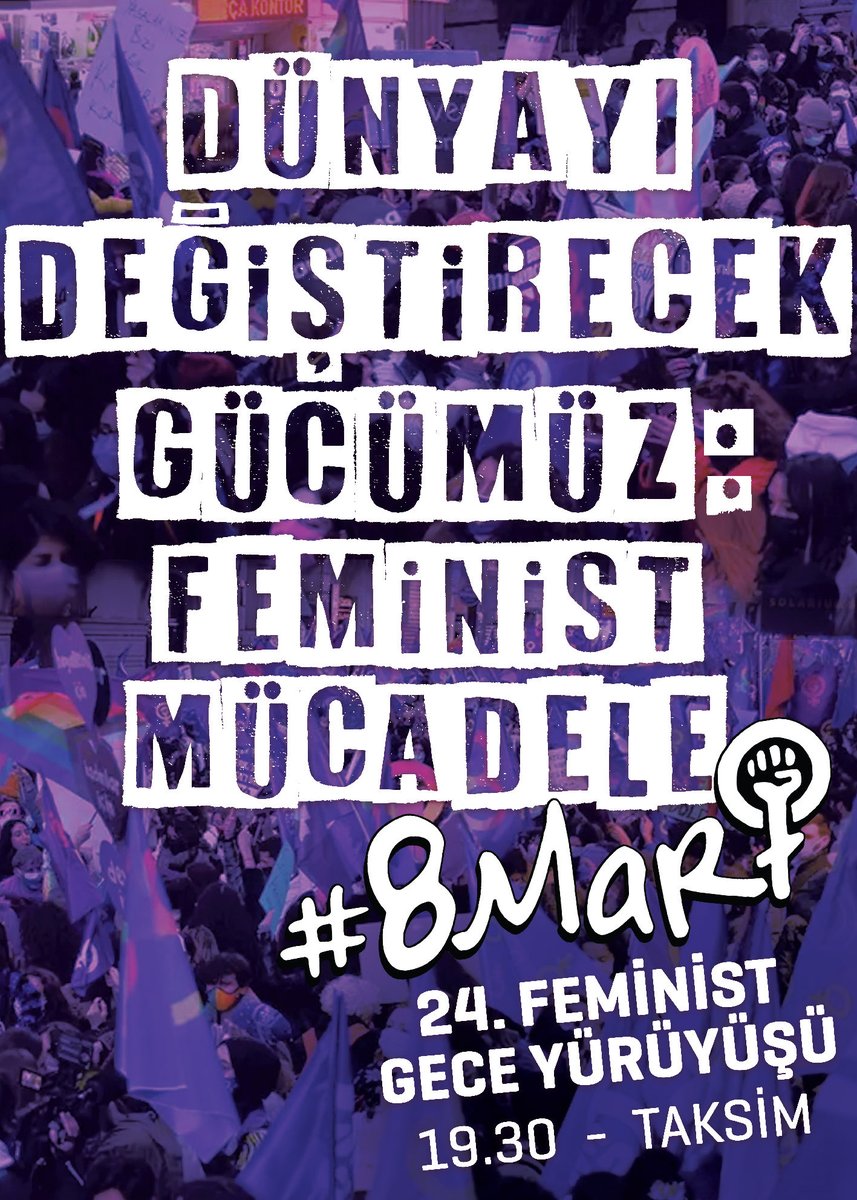 Bu düzeni feminist mücadelemizle, dayanışmamızla biz değiştireceğiz! 

Hayatın bizim için de yaşanır olduğu, eşit ve özgür bir dünya mümkün. Patriyarkaya karşı her adımda;isyanımızla, coşkumuzla, öfkemizle, neşemizle bir aradayız. 8 Mart'ta 19:30’da Feminist Gece Yürüyüşü’ndeyiz.