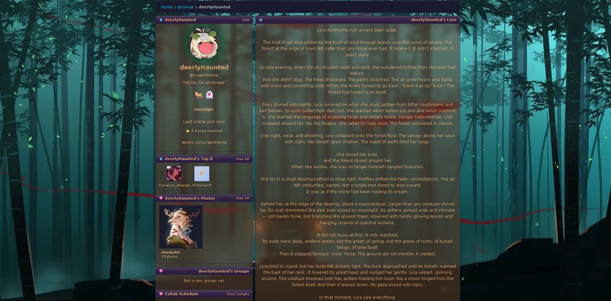 So I'm on vTuber MySpace
myoshi.co/lyraashthorne