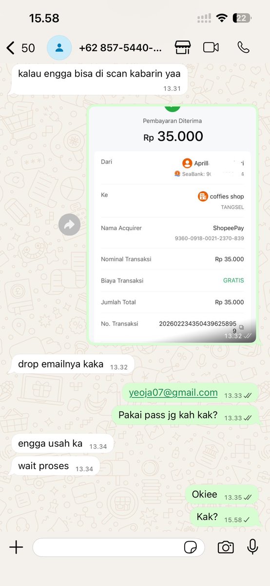 icecavey's tweet image. Penipu app prem #zonauang

+62 857‑5440‑3697
0857‑5440‑3697
085754403697

QRIS Coffies Shop TANGSEL