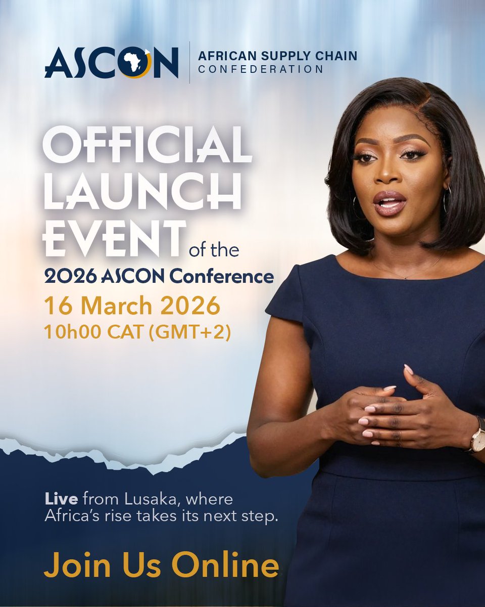 ASCON_Africa's tweet photo. The Africa we desire is in our hands 🌍

Join the 2026 #AMC, #TICONAfrica &amp; #ASCON Conferences Launch Event as marketing, tech, and supply chain unite to shape Africa’s next chapter.

📅 16 March | 10h00 | Online

Be part of Africa’s rise: https://t.co/okrtd2S6MB https://t.co/Jop5HMwtmT