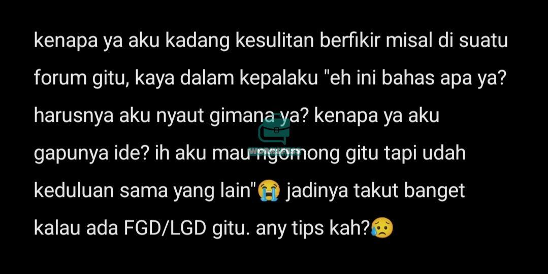 apa emang gapunya bakat public speaking ya work!